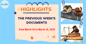 Notable documents of Vietnam in the previous week (from March 10 to March 16, 2025)  